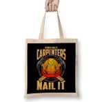 Humuts Others Fail It Carpenters Nail It Carpentering Pun Bez Uzun Saplı Açık Bej Rengi Çanta