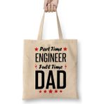 Humuts Part Time Engineer Full Time Dad Bez Uzun Saplı Açık Bej Rengi Çanta