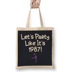 Humuts Party Like 1987 Bite Fnaf Bez Uzun Saplı Açık Bej Rengi Çanta
