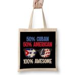 Humuts Patriotic 50% Cuban 50% American 100% Awesome Unisex Bez Çanta