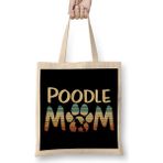 Humuts Poodle Mom Cute Funny Retro Dog Mom Bez Çanta