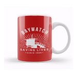 Humuts Porselen Beyaz Baywatch Saving Lives Since 1989 Kupa Bardak