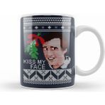 Humuts Porselen Beyaz Christmas Alan Partridge Kiss My Face Mistletoe Knit Kupa Bardak