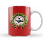 Humuts Porselen Beyaz Christmas All Star Pulse Rifle Aliens Wreath Kupa Bardak