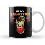 Humuts Porselen Beyaz Cute Funny Be My Bae Rrito Baerrito Burrito Pun Kupa Bardak