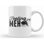 Humuts Porselen Beyaz Cute Funny Feeling Meh Kitty Adorable Cat Kupa Bardak