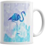 Humuts Porselen Beyaz Flamingo Bulutlarda Kupa Bardak
