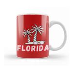 Humuts Porselen Beyaz Florida Love Gift Vintage Retro Rainbow Kupa Bardak