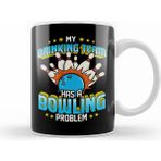 Humuts Porselen Beyaz Funny My Drinking Team Has A Bowling Problem Kupa Bardak
