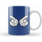 Humuts Porselen Beyaz Mickey Mouse Hands Conducting Kupa Bardak