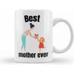 Humuts Porselen Beyaz Mothers Day 2021 Best Cat Mother Ever Kupa Bardak