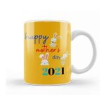 Humuts Porselen Beyaz Mothers Day 2021 Mother Heart Rainbows Kupa Bardak
