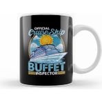 Humuts Porselen Beyaz Official Cruise Ship Buffet Inspector Foodie Pun Kupa Bardak