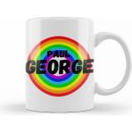 Humuts Porselen Beyaz Paul George Basketball Gifts Vintage Retro Rainbow Quotes For Boys And Ddad Kupa Bardak