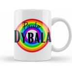 Humuts Porselen Beyaz Paulo Dybala Vintage Retro Rainbow Style Kupa Bardak