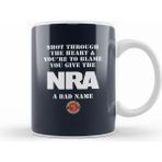 Humuts Porselen Beyaz Shot Through The Heart Nra Kupa Bardak