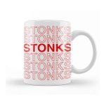 Humuts Porselen Beyaz Stonks Funny Meme Investing Stock Kupa Bardak