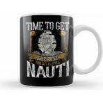 Humuts Porselen Beyaz Time To Get Ship Faced And Get A Little Nauti Pun Kupa Bardak
