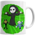 Humuts Porselen Beyaz Toddyn Bendy Sans Puppet Green Kupa Bardak