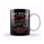 Humuts Porselen Beyaz Two Wheels Forever Motorcycle Community Kupa Bardak