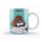 Humuts Porselen Beyaz We Bare Bears 019 Kupa Bardak