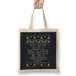 Humuts Pretty Face Elf Quote Christmas Knit Bez Kadın Günlük Çanta