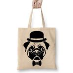 Humuts Pug Köpek 06 Bez Kadın Günlük Çanta