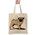 Humuts Pug Köpek Dog Pet Sevimli Cute Bez Kadın Günlük Çanta