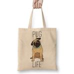 Humuts Pug Life Köpek 02 Bez Kadın Günlük Çanta