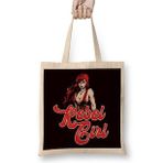 Humuts Rebel Ginger Girl Redhead Red Haired Red Head Irish Bez Uzun Saplı Açık Bej Rengi Çanta