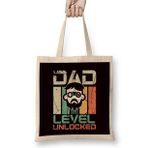 Humuts Retro Dad Level Unlocked Daddy Gamer Newborn Children Father Bez Çanta