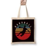 Humuts Retro Handball Player Vintage Handballer Ball Sports Team Bez Çanta