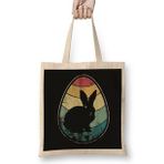 Humuts Retro Vintage Bunny Egg Happy Easter Bez Çanta
