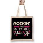 Humuts Rockin The Rottweiler Mom Life Cute Rott Owners Bez Kadın Günlük Çanta
