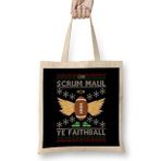 Humuts Rugby Christmas Oh Scrum Maul Ye Faithball Bez Kadın Günlük Çanta