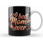 Humuts S Cute Floral Best Mom Ever Circle Flower Mothers Day Anneler Günü Kupa