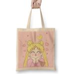 Humuts Sailor Moon Heart Bez Uzun Saplı Açık Bej Rengi Çanta