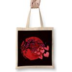 Humuts Sakura Heart Cherry Blossom Tree Japan Nature Japanese Art Bez Uzun Saplı Açık Bej Rengi Çanta