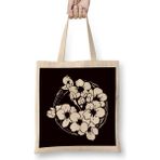 Humuts Sakura Japan Cherry Blossom Tree Nature Japanese Art Flower Bez Uzun Saplı Açık Bej Rengi Çanta