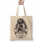 Humuts Santa Muerte Bez Uzun Saplı Açık Bej Rengi Çanta