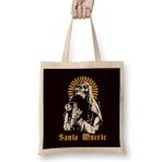 Humuts Santa Muerte Mexican Dead Mexico Sugar Skull Female Deity Bez Uzun Saplı Açık Bej Rengi Çanta