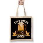 Humuts Save Water Drink Beer Funny Beer Drinking Pun Joke Bez Kadın Günlük Çanta