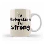 Humuts Sebastian Name Personalized Custom Vintage Retro Rainbow Style Design Gift Baby Gift For Him Kupa