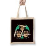Humuts See Speak Hear No Evil Japan Monkeys Japanese Art Gorilla Bez Kadın Günlük Çanta