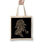 Humuts Sherlock Holmes Collage Bez Uzun Saplı Açık Bej Rengi Çanta