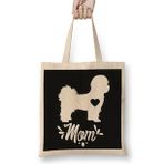 Humuts Shih Tzu Dog Mom Mothers Day Gift Bez Uzun Saplı Açık Bej Rengi Çanta