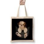 Humuts Shih Tzu With Love Bez Uzun Saplı Açık Bej Rengi Çanta