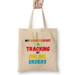 Humuts Shopping Addict Funny Quote For Shopping Addict Bez Uzun Saplı Açık Bej Rengi Çanta