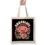 Humuts Snaxolotl Funny Axolotl Pun Snacks Desserts Kawaii Bez Kadın Günlük Çanta