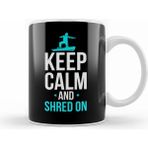 Humuts Snowboarding Keep Calm And Shred On Snowboarder Kupa